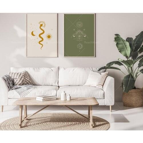 Ensemble de 2 impressions murales Boho| Décor mystique de Boho| Magical HanD Eye Wall Art Imprimer| Boho Gallery Wall| Décor mai