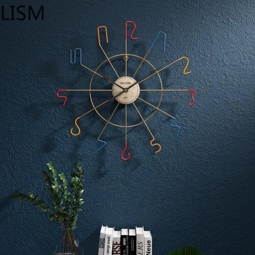 Clocks Wall Home Decor Living Room Large Wall Clock Living Room Modern Design Large Gold Wall Clock Nordic Design Reloj Pared