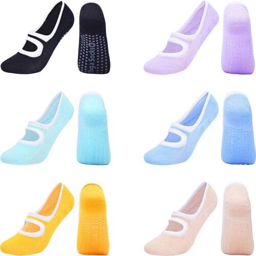 Yoga Socks Women Quick-Dry Anti Slip Silicone Gym Pilates Ballet Socks Fitness Sport Socks Cotton Breathable Elasticity