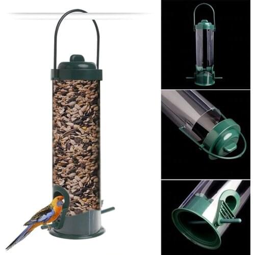 New Bird Feeders Feed Station Hanging Garden Birds Food Dispenser Feeders Outdoor Plastic Pet Bird Feeder Tree Garden Decoration