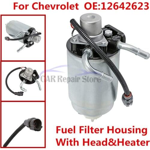 New Fuel Filter Housing With Head&Heater For Chevrolet Silverado for GMC Sierra 04-13 12642623 Car Fuel Filter