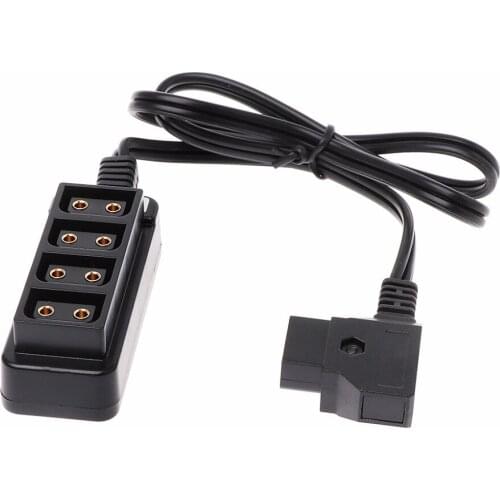OOTDTY D-Tap Male B-tape To 4 Female Hub Adapter Splitter Cable For Photography Power