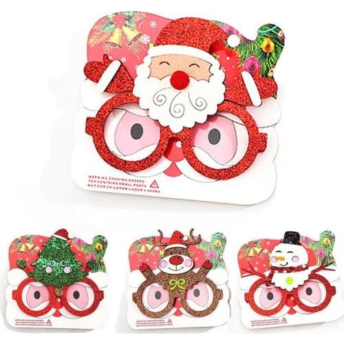 Innovative Glasses Frame Shape Festive Decor Creative Plastic Cute Bright-colored Christmas Party Decor Gift Dress Up Supplies
