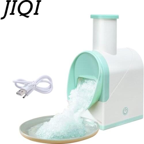 Rechargeable Electric Block Ice Shaver Blender Ice Crusher Chopper Slush Maker Icecream Cone Snow Ice Smoothies Breaking Machine