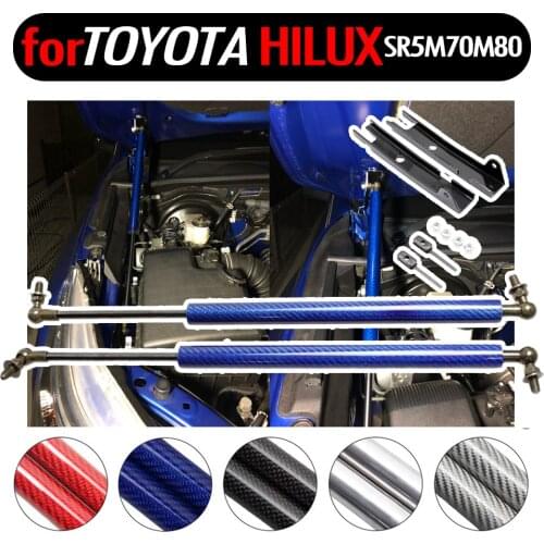 Lift Support for Toyota Hilux SR5 M70 M80 REVO 2015-2021 Front Hood Bonnet Gas Struts Shock Carbon Fiber
