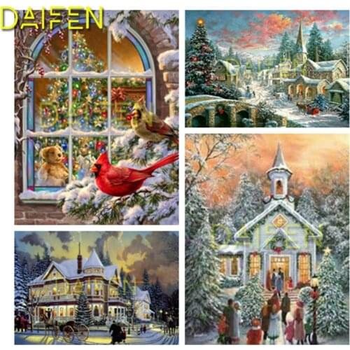 Full Round Diamond mosaic Full Square Diamond embroidery Cross stitch church Christmas tree toy bear 5D DIY Diamond painting