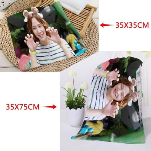 35x35cm,35x75cm Towels Custom KPOP Jang Keun Suk Printed Square Towels Microfiber Absorbent Drying Bath Towels Washcloth