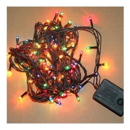 Hediyemania Christmas Pine Tree 100 Led Brass Colorful light 4 metre OPERATED