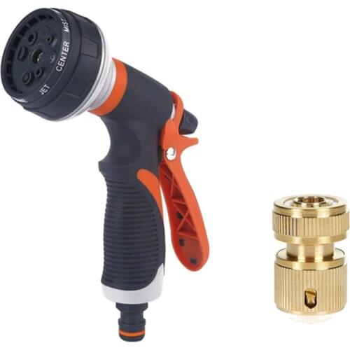 Garden Water Gun 8 Pattern Water Car Washer Garden Washer Hose Wand Nozzle Sprayer Watering Spray Sprinkler Cleaning Tool