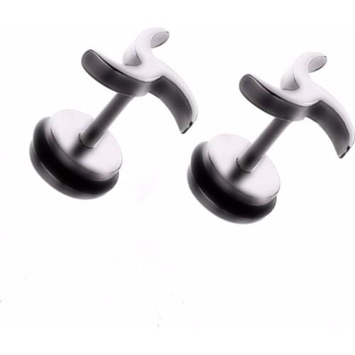 Windmill Earrings for Man Woman Fashion Jewelry Stainless Steel Stud Earrings Ear Piercing Jewelry 1 Pair