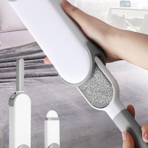 Pet Dog Cat Hair Brush Reusable Double-sided Hair Lint Remover Brush Portable Sofa Clothes Dust Cleaner Brush Household cleaning