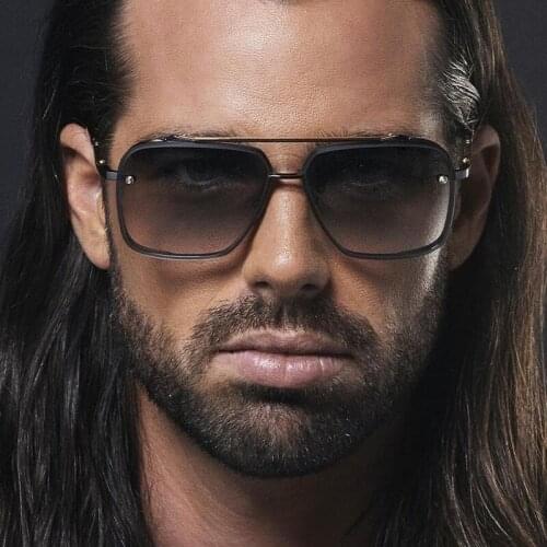 QPeClou New Classic Vintage Metal Square Sunglasses Men Brand Designer Rimless Gradient Sun Glasses Women Shades Oculos Feminino