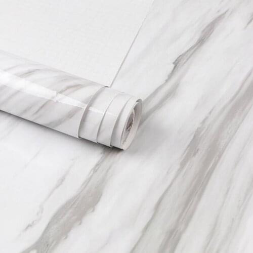 Modern Marble Thick Self Adhesive Wall Stickers Marble Bathroom Ground Wallpapers PVC Bedroom Furniture Contact Paper Room Decor