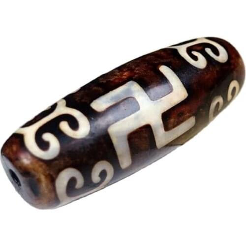 Tibet old agate Wanzi Tianzhu mens and womens Pendant natural Buddha bead necklace