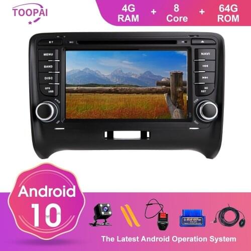 TOOPAI Auto Radio Stereo Head Unit Android 10 For Audi TT MK2 2006 2007 2008 2009 2010-2012 GPS Navigation Car Multimedia Player