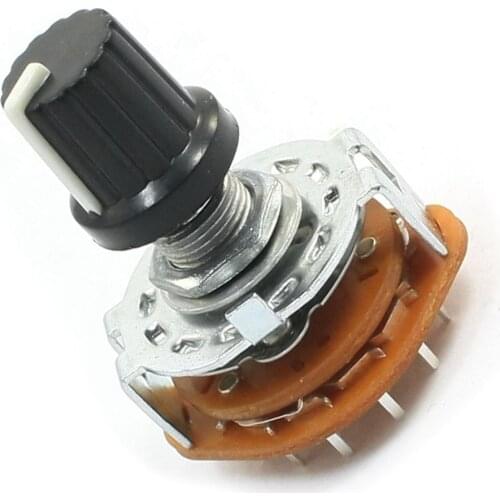 High Quality Electronic Machine 3P4T 3Pole 4 Position 2 Deck 15 Pin Rotary Switch