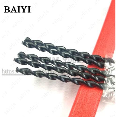 High speed steel long straight shank twist drill bit 6mm 6*200mm stainless steel metal hole cutter round shank gun drill bit