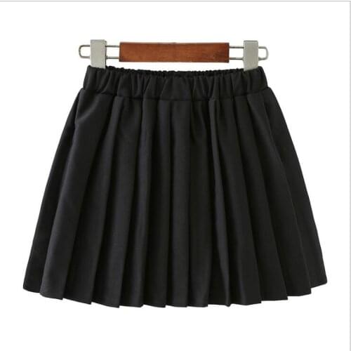2021 Korean style girls draped skirt cotton autumn fashion girls skirt 4-9t B833