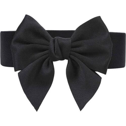 New Elastic Cummerbunds Female Woman Belt ButterFly Bow Wide WomenS Belts Accossery Elegent Dress Waistbands Lady