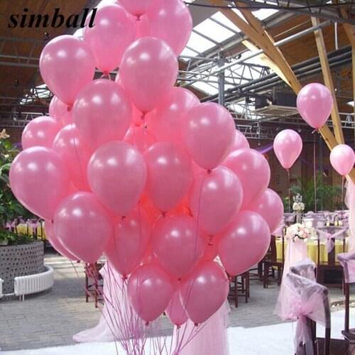 10pcs/lot 2.2g Pink White Latex Balloons Helium Air Balls Inflatable Wedding Party Decoration Kids Happy Birthday Float Balloons