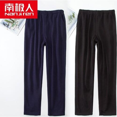 Nanjiren men underwear Pajama Sleepwear Pants men Bottoms Casual Home warm Trousers Cotton thick plush Pajamas Pants 2pcs