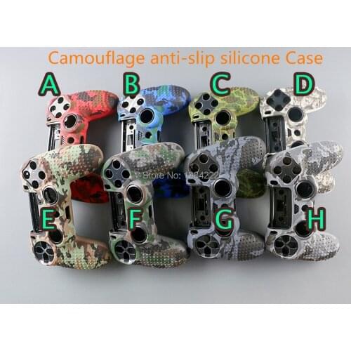 30pcs/lot Camouflage Anti-slip Silicone Cover Skin Case for Sony Play Station Dualshock 4 PS4 Pro Slim Controller