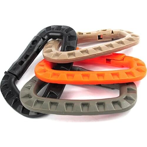 4 Pcs/pack Plastic Carabiner Climbing Carabiner D-Ring Key Chain Backpack Clip Camping Hook Buckle carabiner plastic Shooting