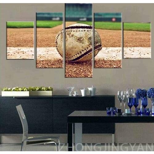 5 Canvas Paintings Hd Prints Canvas Pictures Modern Wall Art 5 Pieces Baseball Paintings Poster for Bedroom Home Decor Artwork