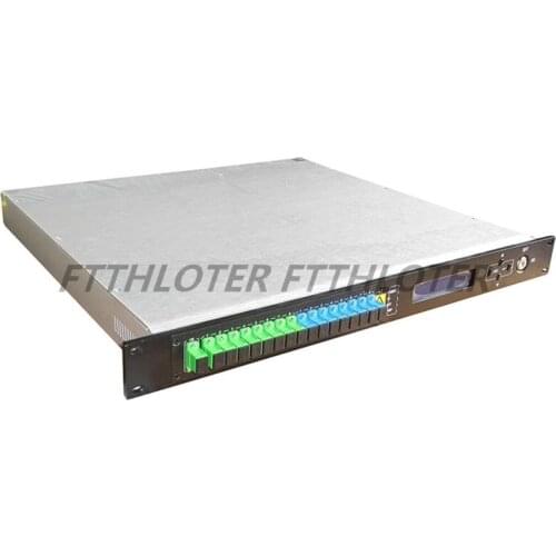 8PON 23DB EDFA WITH WDM CATV APC UPC 1310nm 1490nm 1550nm 8port 23dbm 2U EDFA Optical Amplifier FTTH SC Fiber Port EDFA