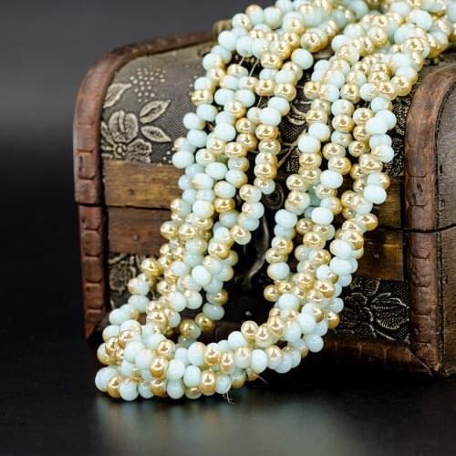 CHOOSE COLOR 98pcs Plating crystal loose beads 6MM Side hole bead DIY Handmade Make,earring, bracelet Fashion jewelry