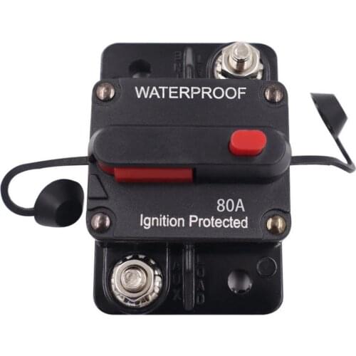30A 40A 50A 60A 70A 80A 12V-48V Ampere Circuit Breaker Fuse Reset 12-48V DC Car Multifunction Protector For Truck Bus RV Marine