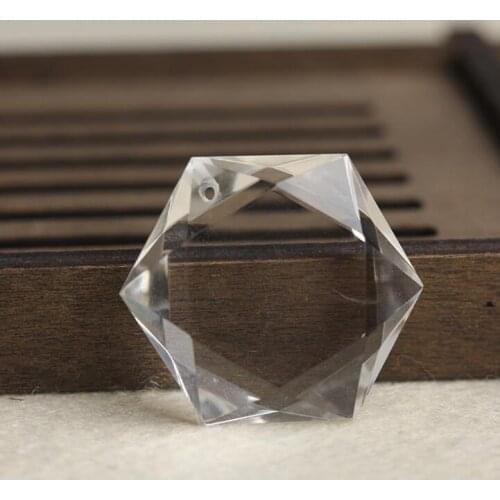 White crystal pendant pendant Six star white crystal pendant Diy necklace pendant accessories with rope free shipping