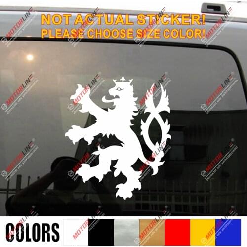 Czech Republic Lion Decal Sticker Czechs Car Vinyl pick size color no bkgrd a