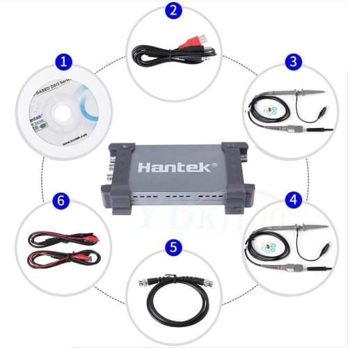 Hantek 6204BD Digital Oscilloscope 4CH Oscillograph 1GSa/s USB PC Handheld 200MHz Automotive Diagnostic