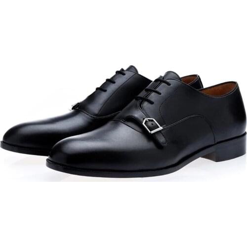 Single Monk Style Bridegroom Designer Original Luxury Handmade Dress Best Men Party Genuine Leather Shoes for Men