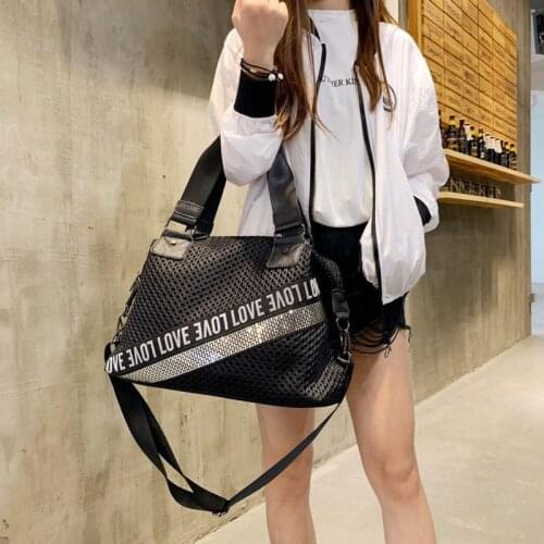 Short-distance travel bags womens hand-held large-capacity Korean simple luggage, light travel bags, business travel shoulder