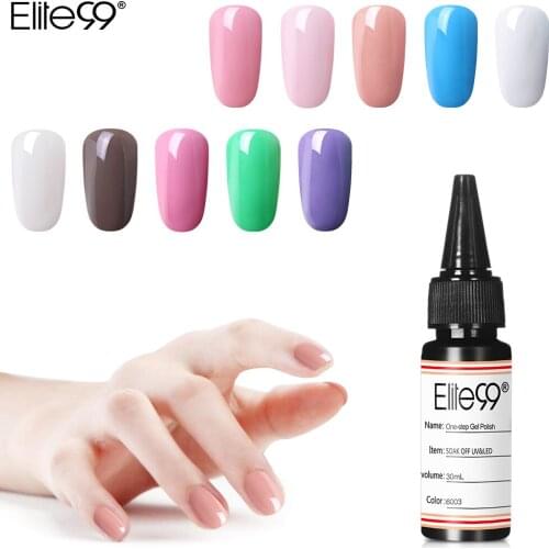 Elite99 30ml One Step Gel Polish Soak Off UV LED Nail Varnish Hybrid Semi Permanent Gel Polish Manicure GelLak Enamel Nail Art