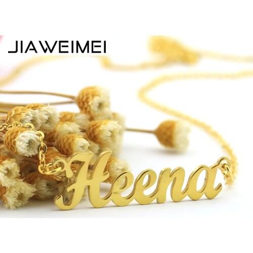 Personalized Name Necklace for Girl Women Gold Chain Custom Nameplate Charm Christmas Gift