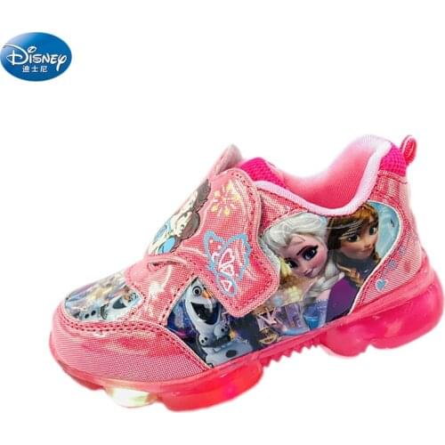 Frozen snow girls Sneaker Spring Autumn disney cartoon elsa and Anna princess school student Casual Shoes Europe size 28-33