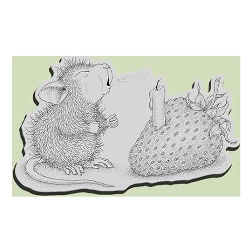 Little mice eat str Transparent Clear Silicone Stamp/Seal for DIY scrapbooking/photo album Decorative clear stamp sheets A1017
