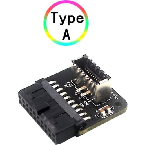 Mainboard USB 3.0 19P/20P To TYPE-E90 Degree Adapter Chassis Front Type C Front Panel Socket Header Extension Adapter for PC