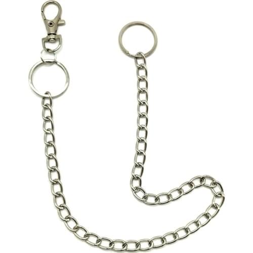 Metal Wallet Chain Silver Keychain Rock Punk Biker Trousers Pant Waist Link Belt Key Chain