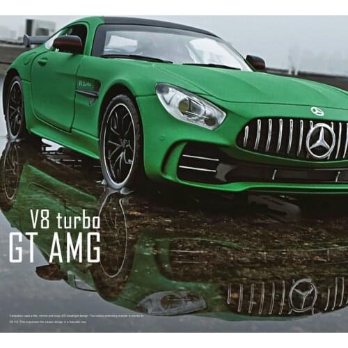 RASTAR 1:24 Mercedes AMG green alloy car model Diecasts & Toy Vehicles Collect gifts Non-remote control type transport toy