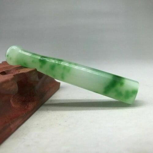 Natural jade pure hand-carved cigarette holder in ancient China