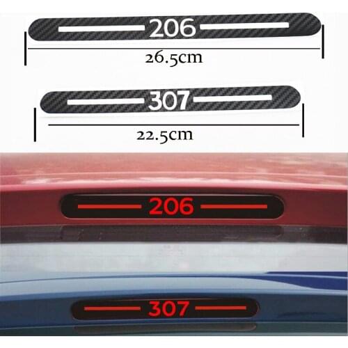 New Car Styling Car Cover Car Protector Carbon Fiber Vinyl Sticker Brake Lamp Hatch for Peugeot 307 206 Back Decoration