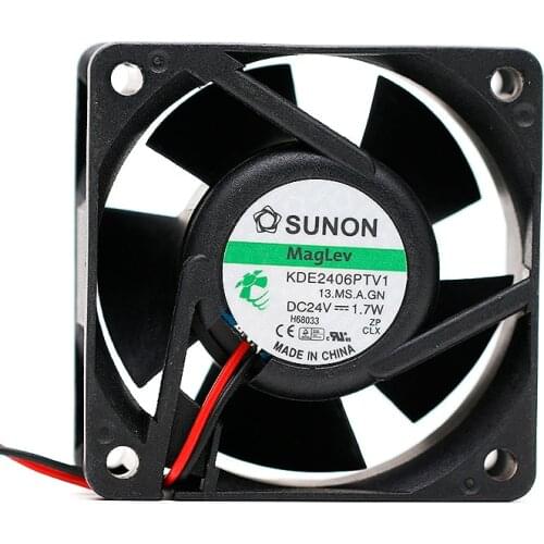 NEW For Sunon 6025 KDE2406PTV1 24V 1.7W frequency cooling fan