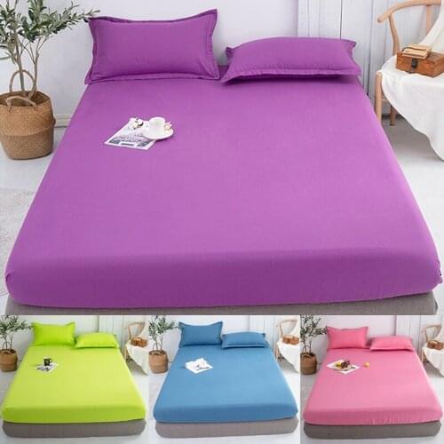 Pure Color Single Bed Sheet Pillowcase Single and Double 1.5/1.8 Bedding Quilted Bed Covers and Bedspreads