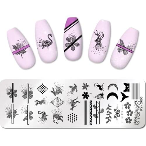 PICT YOU Nail Stamping Plate Animals Flower Pattern Nails Polish Printing Stamping Templates DIY Image Plate Stencil Tools