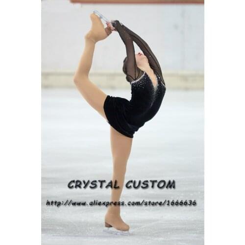 Custom Figure Skating Dresses For Girls Fashion New Brand Competition Children Ice Figure Skating Dresses Crystal DR3813