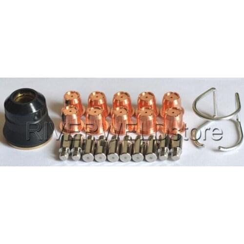 PR0105 Plasma Electrode & PD0102-10 40A Plasma Tip PC0116 CV0010 Fit Trafimet S45 Torch,22pcs